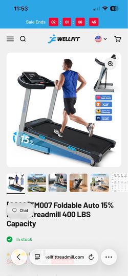 TM007 Foldable Auto 15% Incline Treadmill 400 LBS Capacity