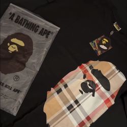 Burberry Bape Shirt Size Medium 