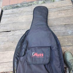 Mars music guitar acoustic in electric guitar case backpack Storage on the go nice condition