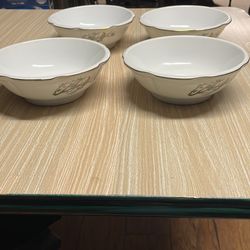 4 Great China Asian Bird Print Theme Restaurant Ware 8"  Salad Bowls