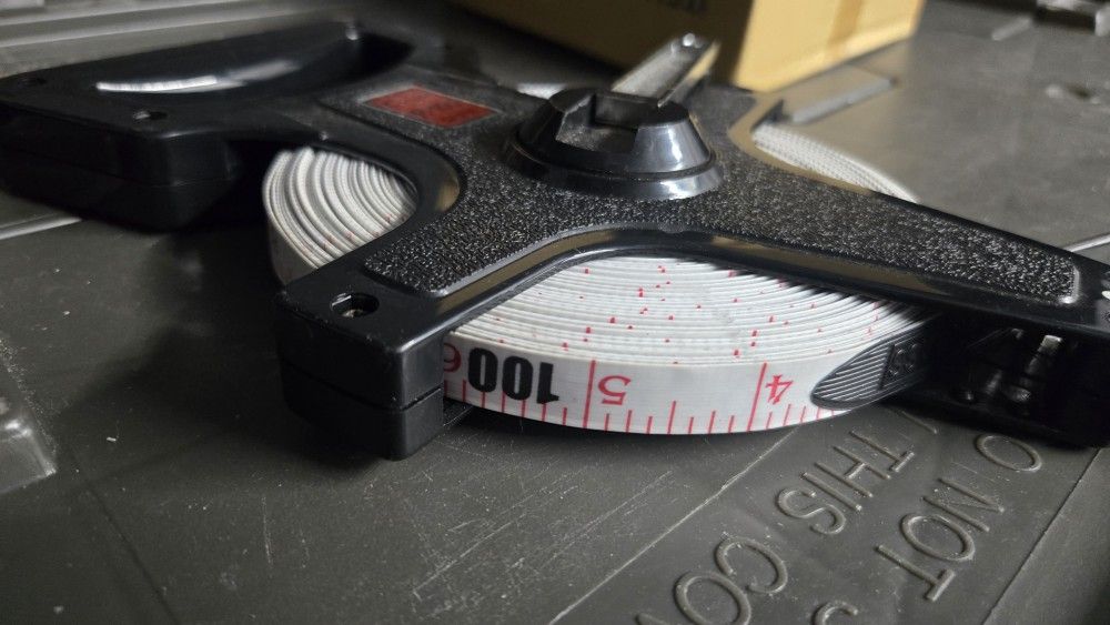 100 Ft Measure Reel Used For Baseball Chalk Lines 