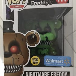 Funko pop nightmare Freddy glow in the dark exclusive 5 nights