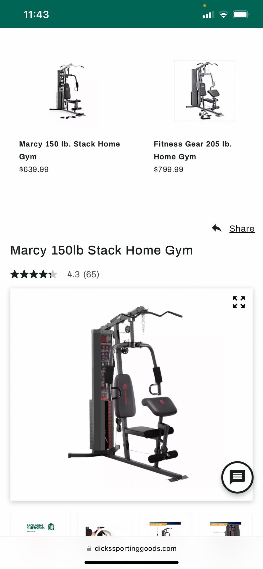 Marcy Stack Home Gym 150lb