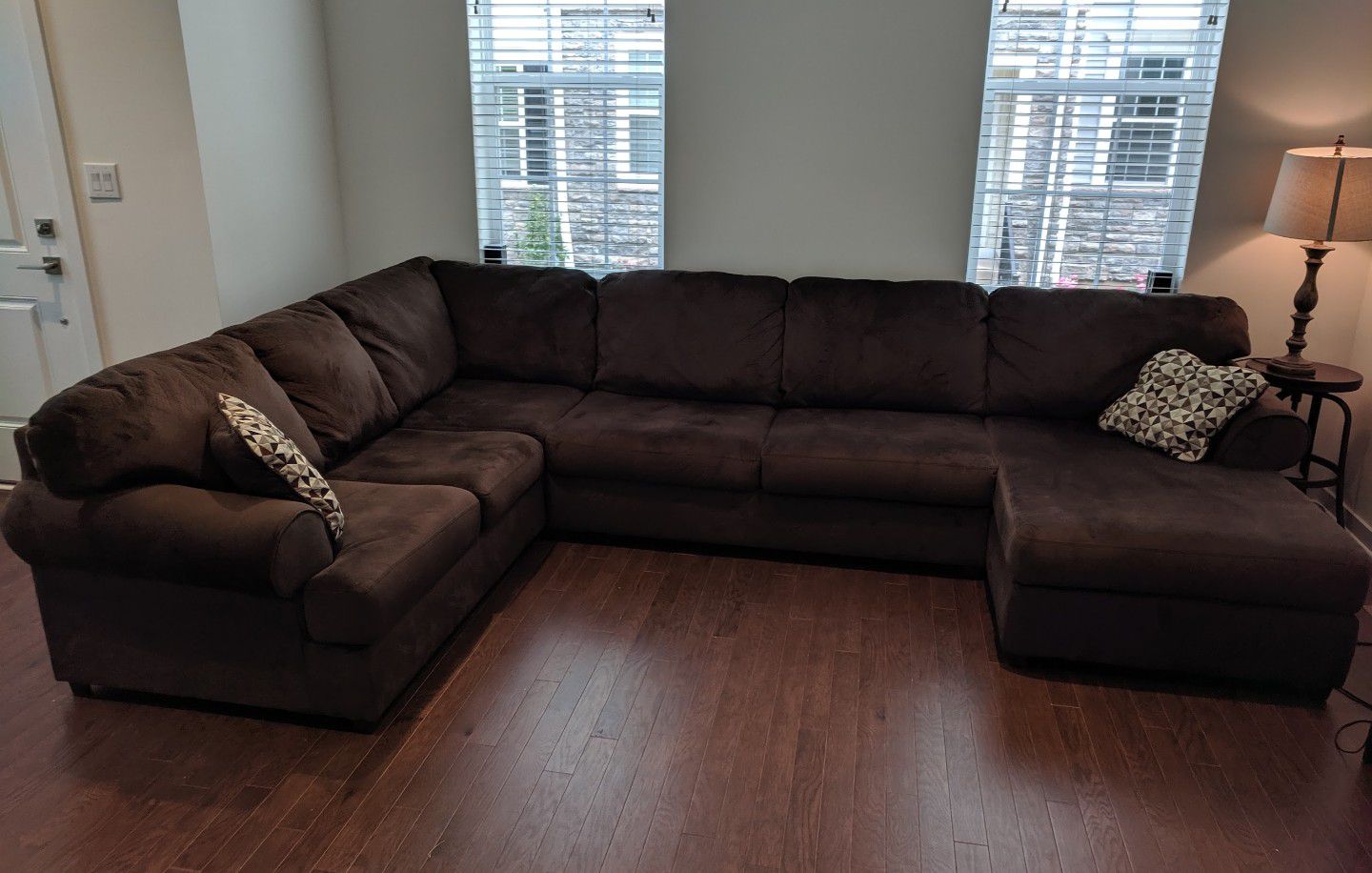 3-Piece Sectional sofa couch w/ Chaise lounge
