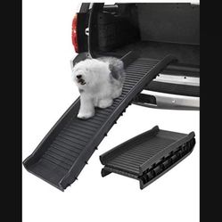 Bi-Fold Pet Ramp for Dog and Cat Ramp Great for Trunk Back Seat Ladder Step Car SUV