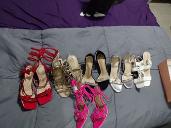 6 PAIR OF WOMENS HEELS