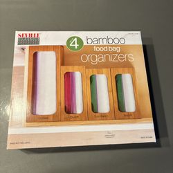 Plastic bag Storage Organizer for Drawer Seville Bag bamboo Bamboo Bag Organizer ( 4 piece )