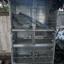 2 Large Metal Animal Cages