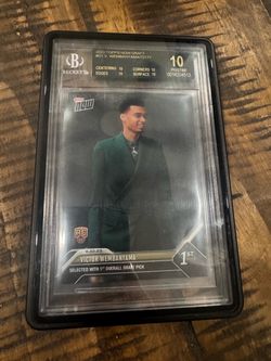 Victor Wembanyama 2023 Topps Now Draft RC BGS 10 Pristine
