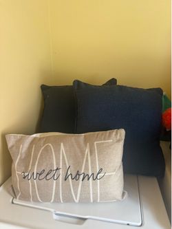 Decorative throw pillows / blanket