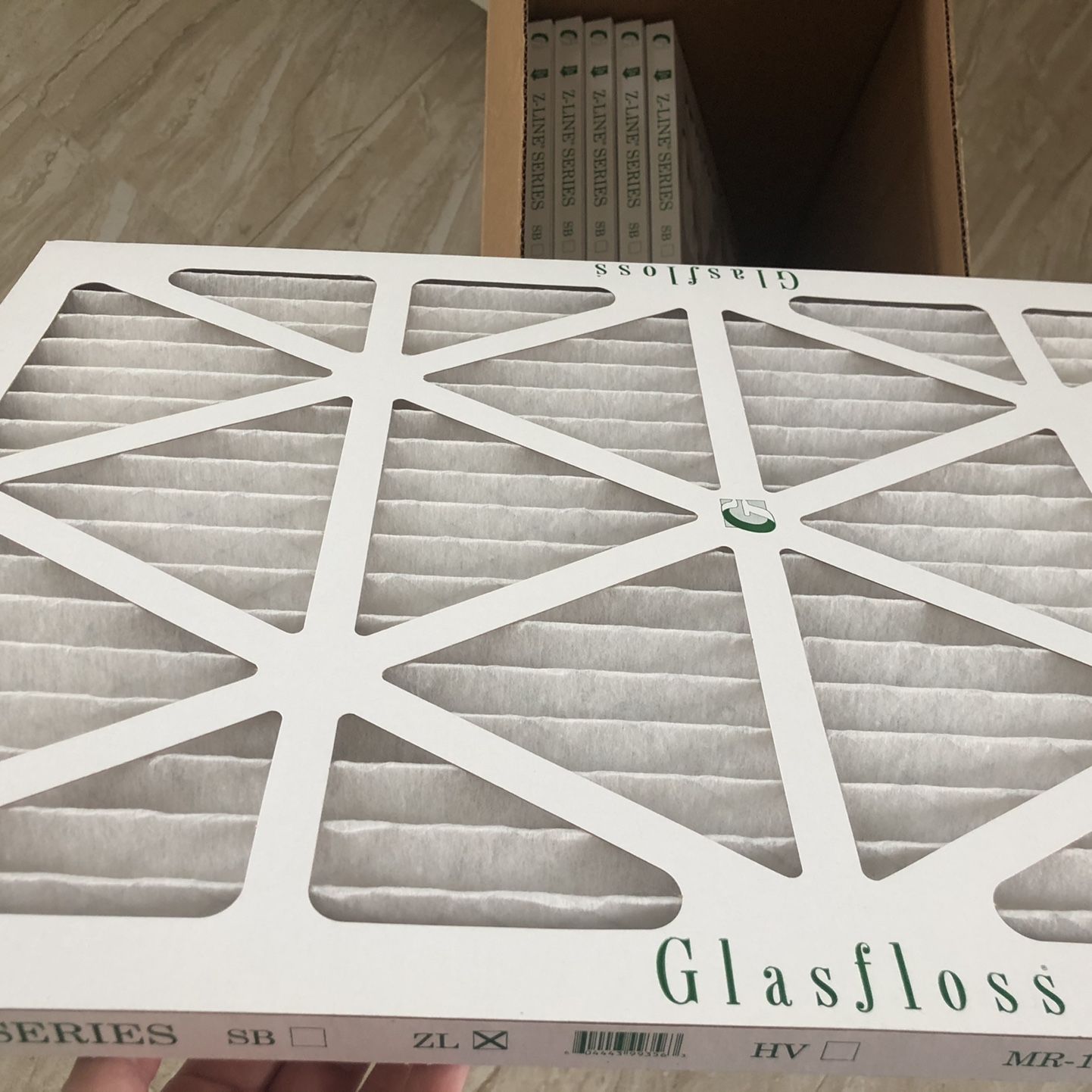 7 Air Filters - 16x25x1 - Glasfloss