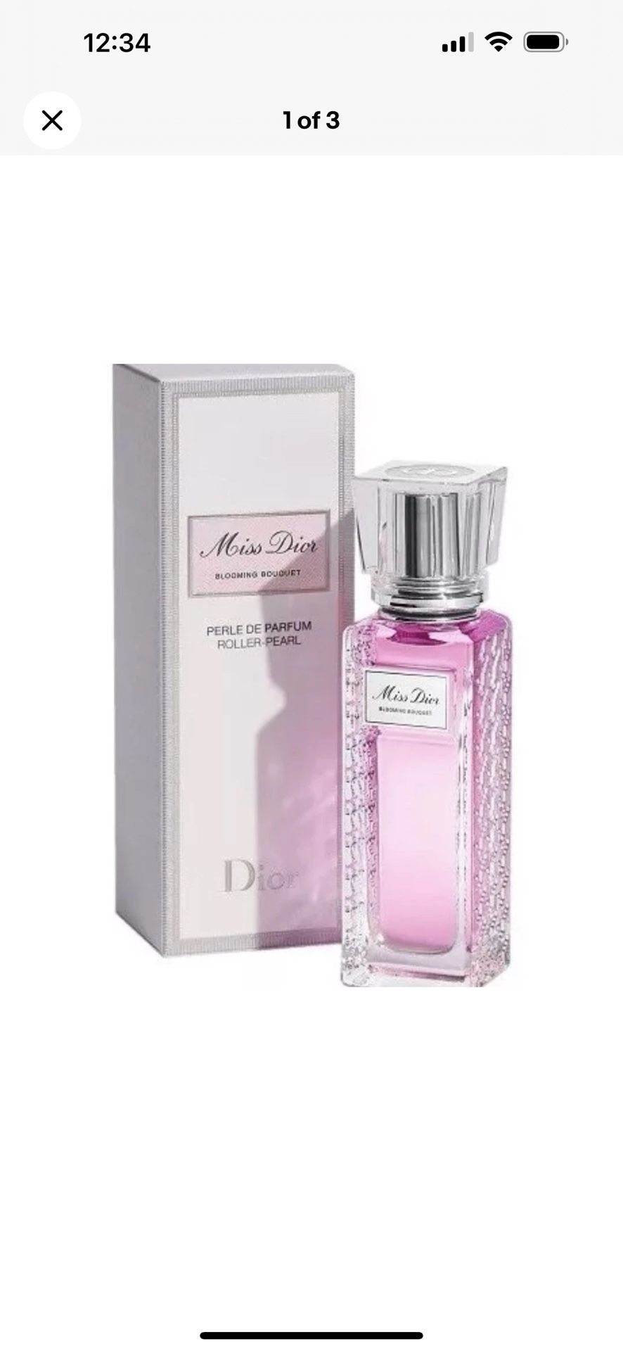 Dior "Miss Dior Blooming Bouquet" Perle de Parfum Roller Pearl 0.67oz/20mL NIB.