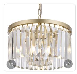 Modern Gold Crystal Chandelier
