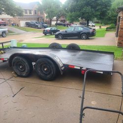 Car Or Truck  Hauling 16' Trailer