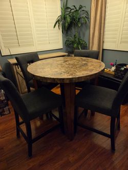 Counter height dining table and chairs