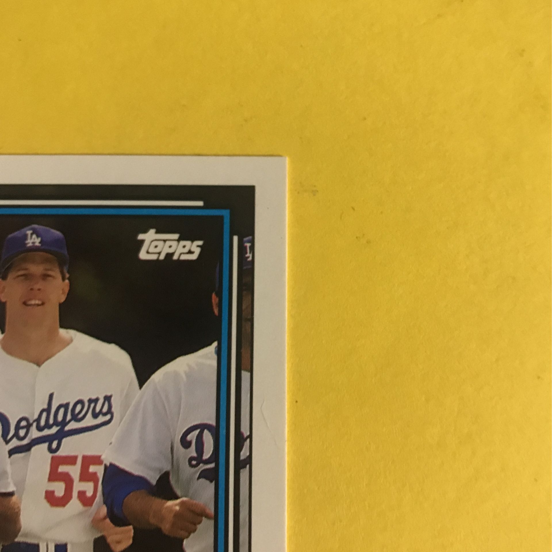 Topps Baseball Card Dodgers