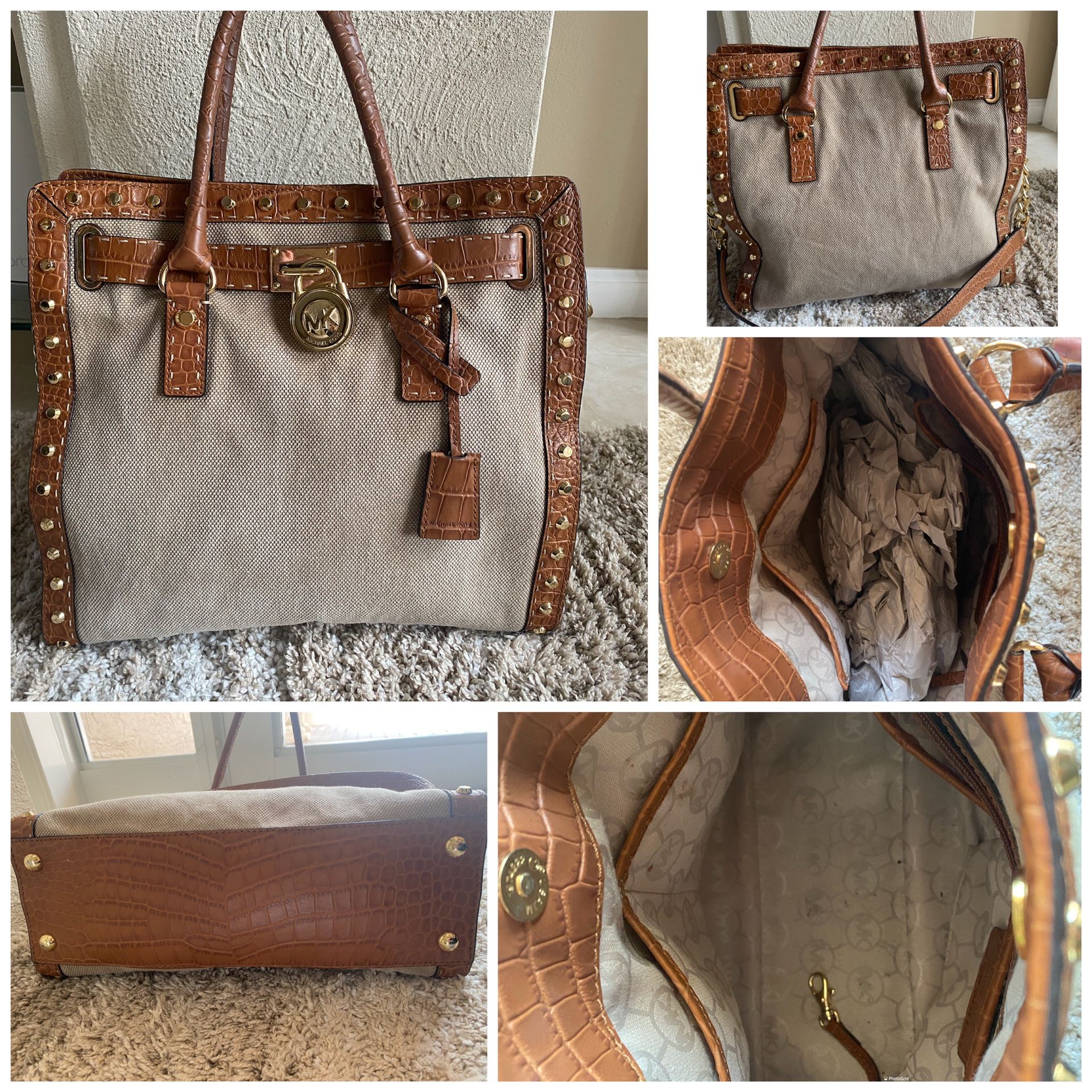 Michael Kors Large Hamilton Crocodile Leather