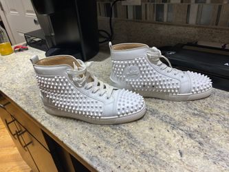 Christian louboutin white red bottoms