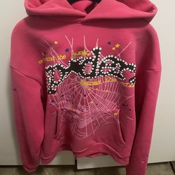 Sp5der pink hoodie