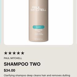 Shampoo Paul Mitchell salon brand