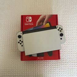 nintendo switch oled + 6 games and animal crossing themed controllers