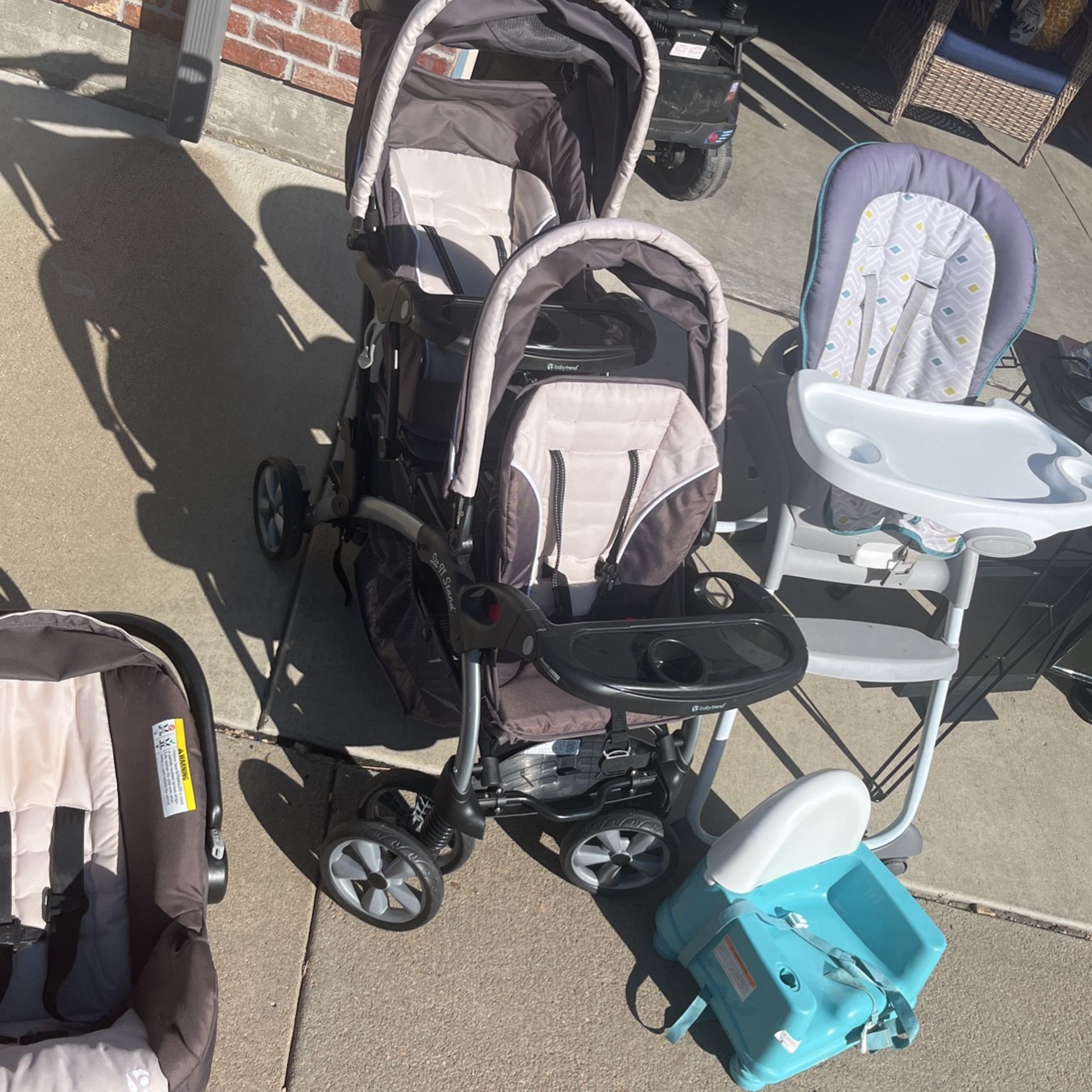 Baby trend Double stroller and carseat $150