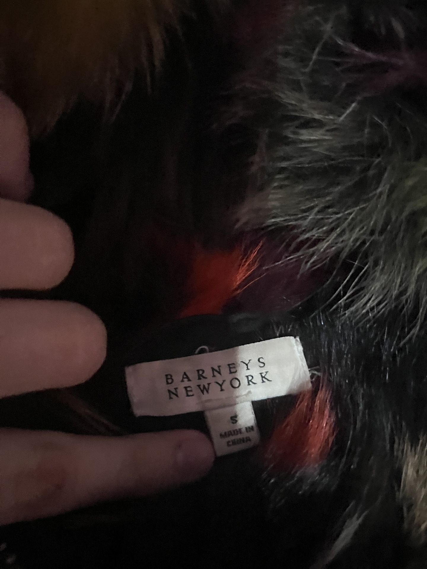 Barney's NY rabbit fur lined parka