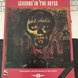Slayer Seasons In The Abyss Guitar Tablature Tab Sheet Music Book 1991