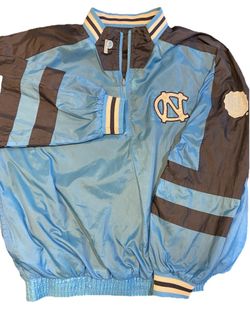 Vintage 90s UNC Carolina Tar Heels Reversible Pro Player 1/2 Zip Pullover Sz LG
