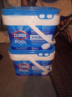 Chlorine tabs two 25 ib bucket.