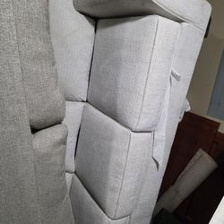 White And Gray Cotton Sofas 