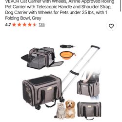  Cat Carrier with Wheels