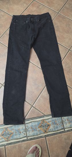 Levi's 514 Straight Jeans - Mens 34x34 - Black Denim