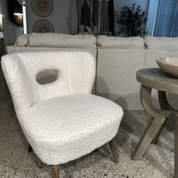 (2) Neutral Sherpa Chair