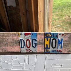 Dog Mom License Plate Artwork