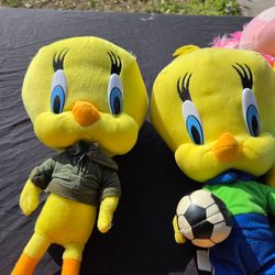 Tweety Bird Plush Stuffed Toys – Set of 2