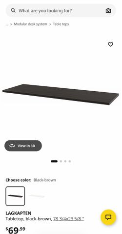 IKEA LAGKAPTEN Tabletop, black-brown, 78 3/4×23 5/8 "