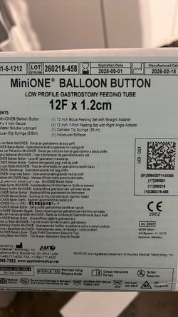 Mini one button g tube 12f