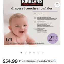 Kirkland Size 2 Diapers. Buy 1 Get 1 Free