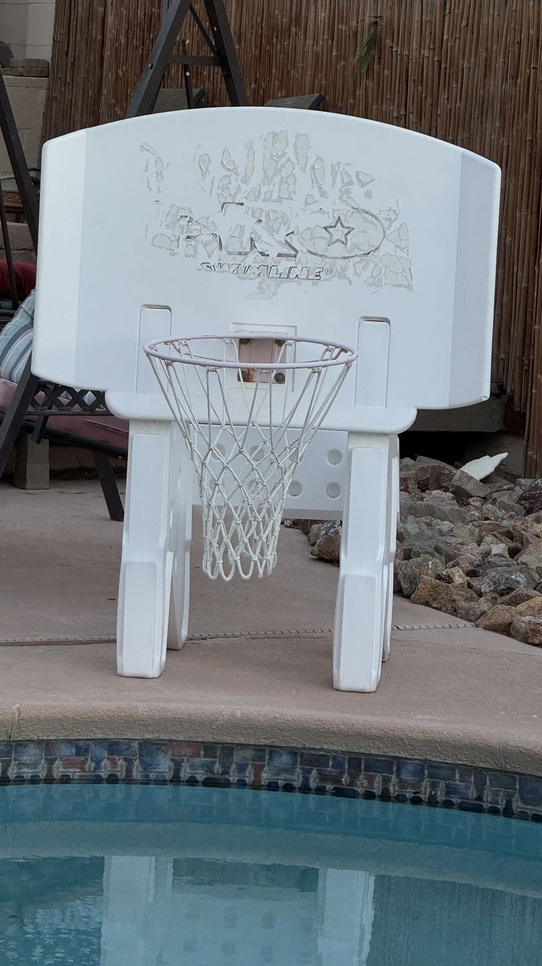 Pool basketball hoop