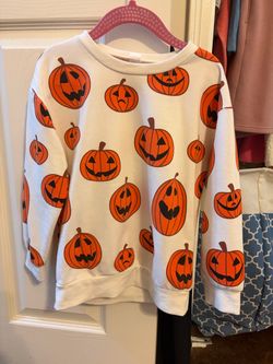 Pumpkin dress and long sleeve shirt. 4t
