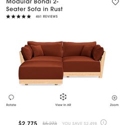 2 Seater Sofa With Ottoman 