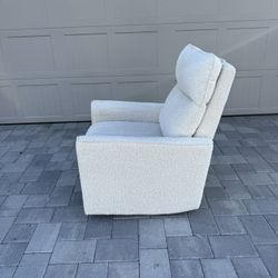 Modern Upholstered Rocker Chair – Cream / Off-White