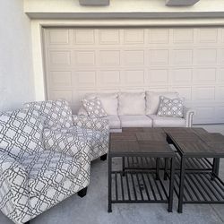 ❌❌ Sofa And 2 Arm  Chairs W/ 2 End Tables ,Coffee Table