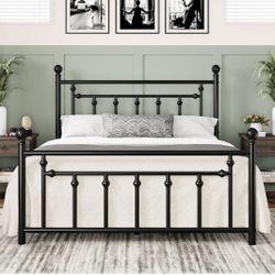 Queen Bed + Victorian frame 
