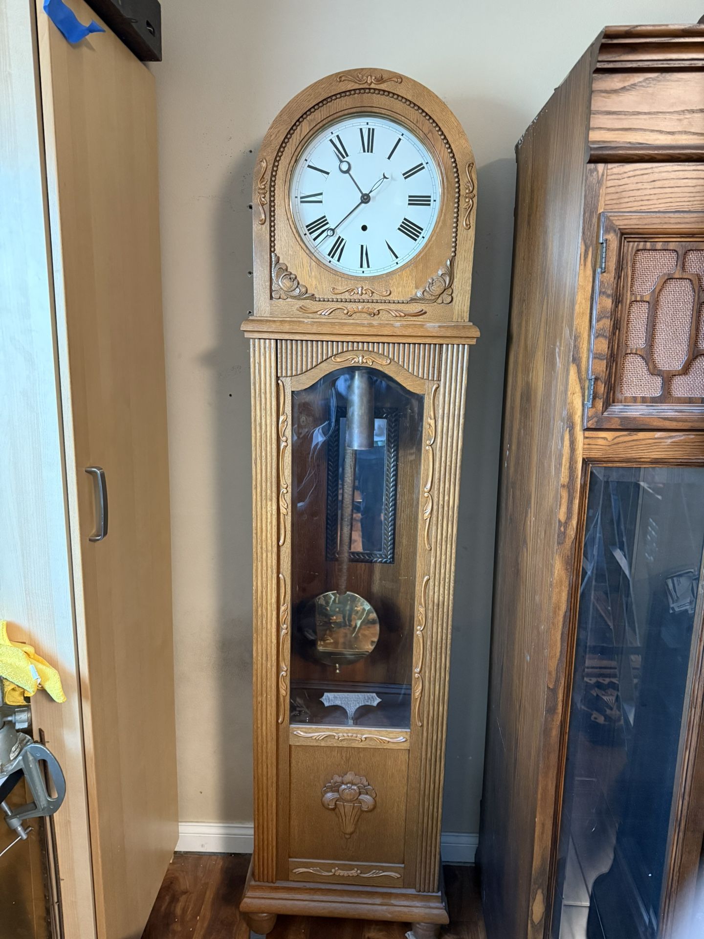 Antique Clock Jewelers Regulator Grandfather Clock