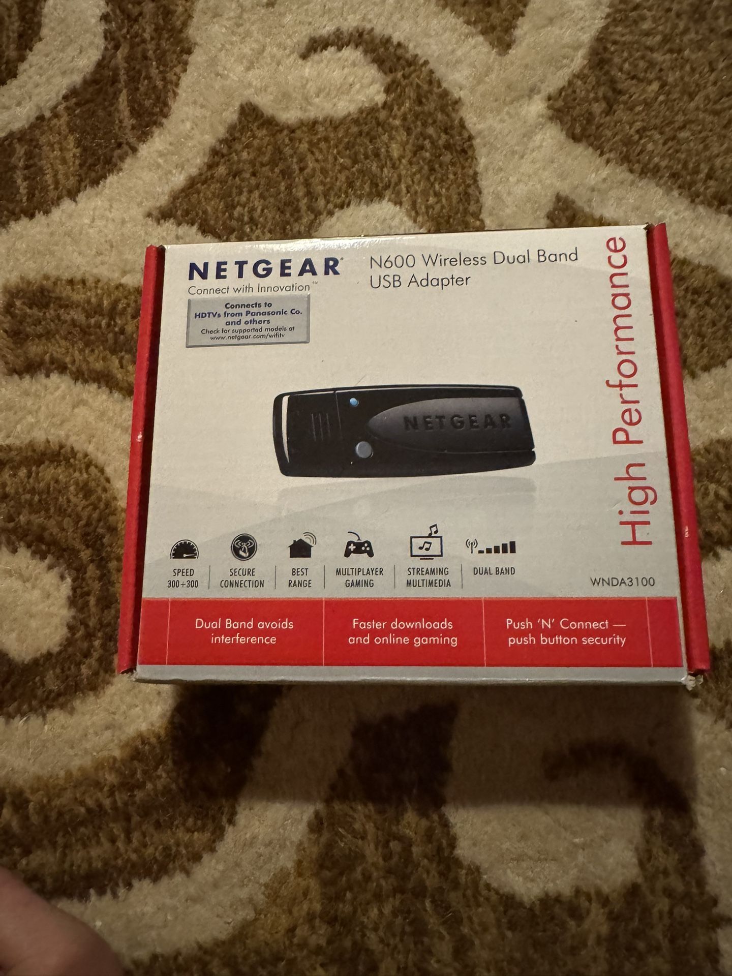 Netgear N600 wireless dual band usb adapter high performance