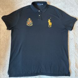 Polo Ralph Lauren Big Pony Custom Slim Fit Black Shirt Men’s XXL