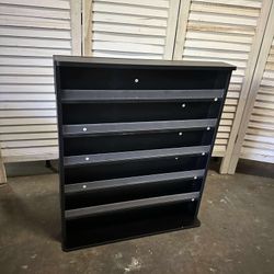 Nail Polish Rack , Wall Mount Nail Polish Organizer, 6 Layers Nail Salon Storage Display Shelves Perfume Essential Oil Bottles Holder w/Acrylic Baffle