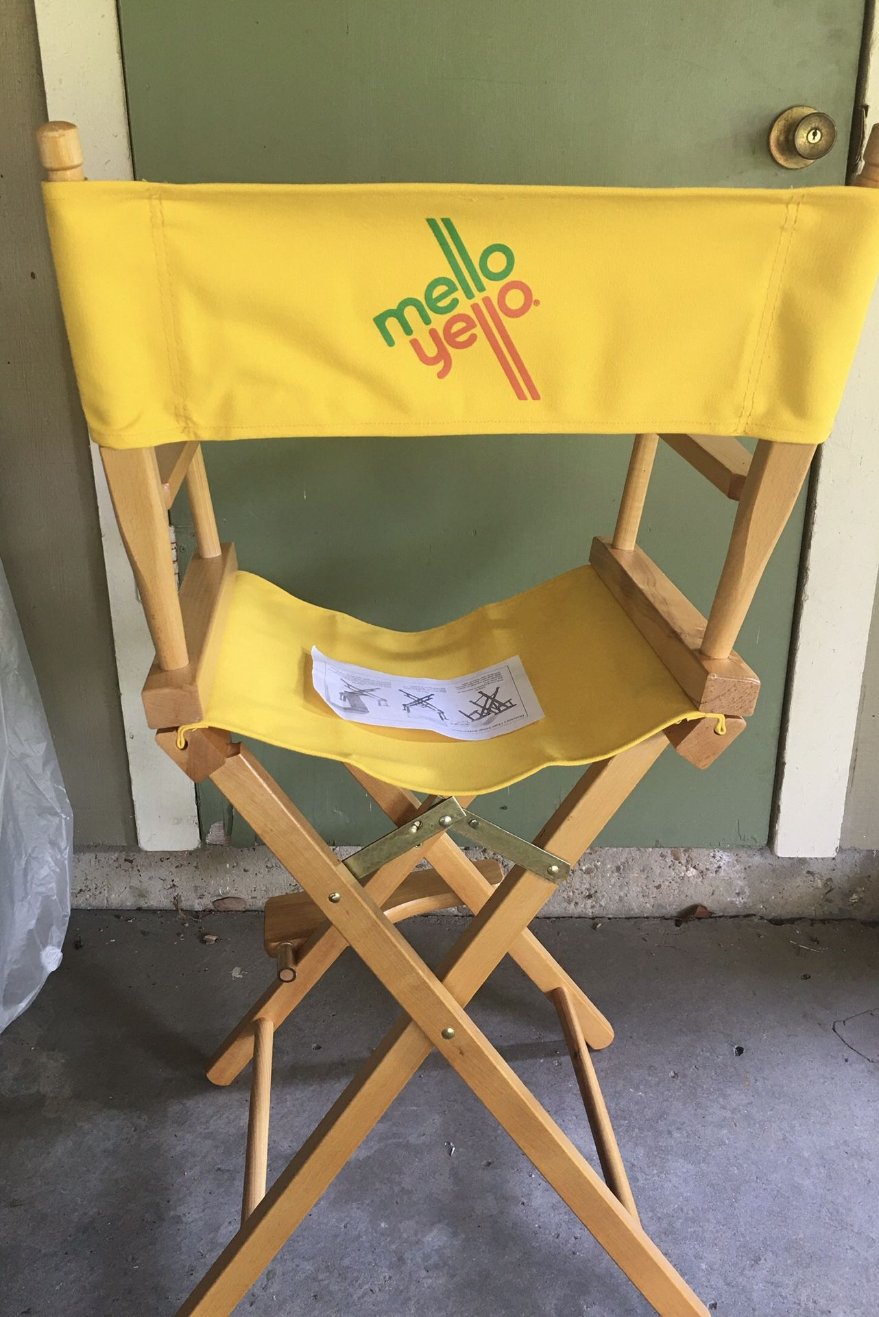 Brand New Mellow Yellow Directors Chair